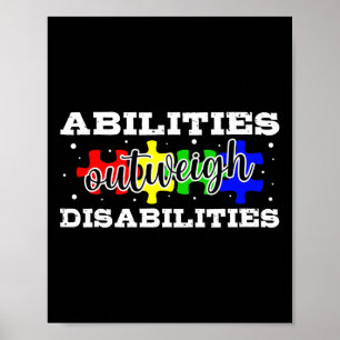 Poster Sensibilização Autismo - As capacidades superam as