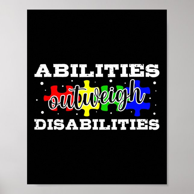 Poster Sensibilização Autismo - As capacidades superam as (Frente)
