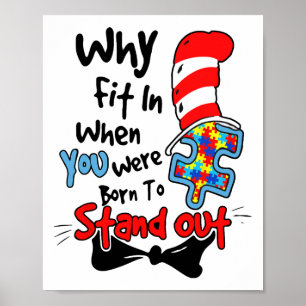 Poster Sensibilização Autismo Por Que Ajustado No Gato De