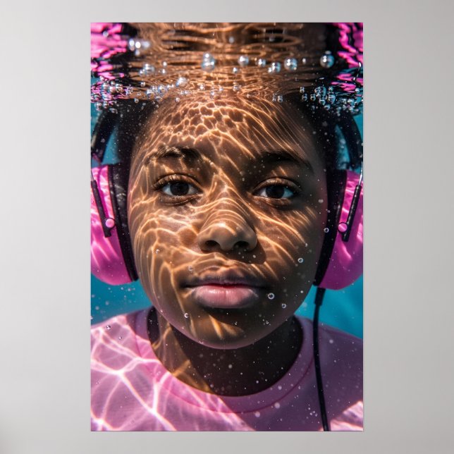 Poster Sensibilização das Meninas Autistas Subaquáticas (Frente)