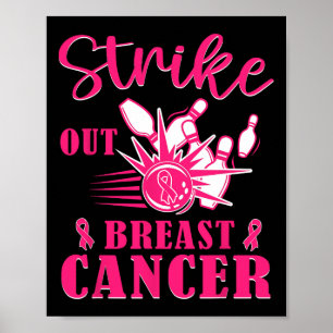 Poster Sensibilização do cancer - Boliche riscada Fita Ro