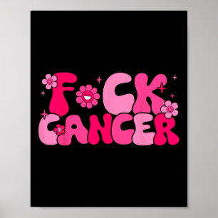 Poster Sensibilização do Cancer da Mama do Groovy Retro