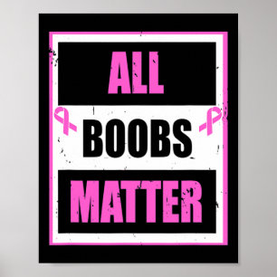 Poster Sensibilização do Cancer da Mama Engraçado Todo Pr