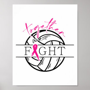 Poster Sensibilização Do Cancer Da Mama Juntos Combatemos