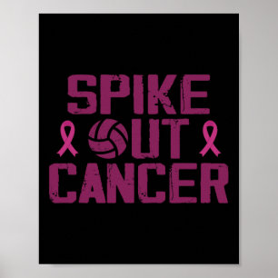 Poster Sensibilização do Cancer de Volleyll do Cancer Spi