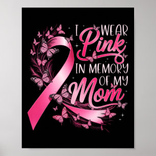 Poster Sensibilização Do Cancer Eu Visto Rosa Em Memória