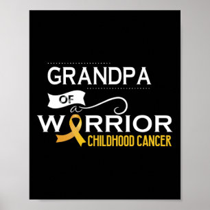 Poster Sensibilização do cancer infantil Vovô de um guerr