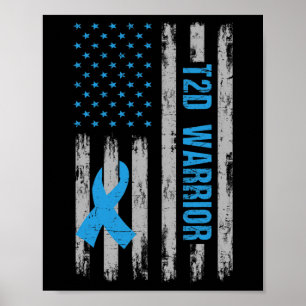 Poster Sensibilização do Guerreiro Americano Bandeira Dia