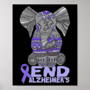 Poster Sensibilização E Oferta De Elefante Roxo