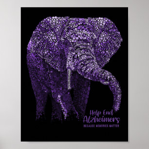 Poster Sensibilização E Presente Elefante Roxo