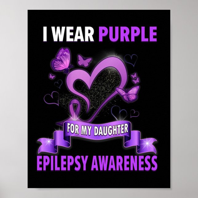 Poster Sensibilização Epilepsia Eu Visto Roxo Para Minha  (Frente)