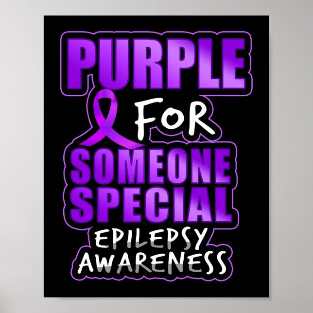 Poster Sensibilização Epilepsia Roxo Para Alguém Especial (Frente)