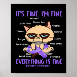 Poster Sensibilização Epilepsy Cat Sua Batalha É Minha Gi