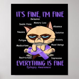 Poster Sensibilização Epilepsy Cat Sua Batalha É Minha Gi