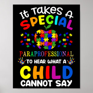 Poster Sensibilização Especial do Autismo Paraprofissiona