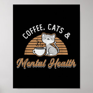 Poster Sensibilização Levanta Ansiedade Anxie Café Cats &