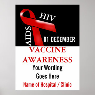 Póster Sensibilização mundial para o dia da SIDA, faça