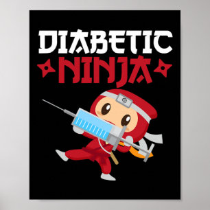 Poster Sensibilização para a Diabetes do Tipo 1 Ninja