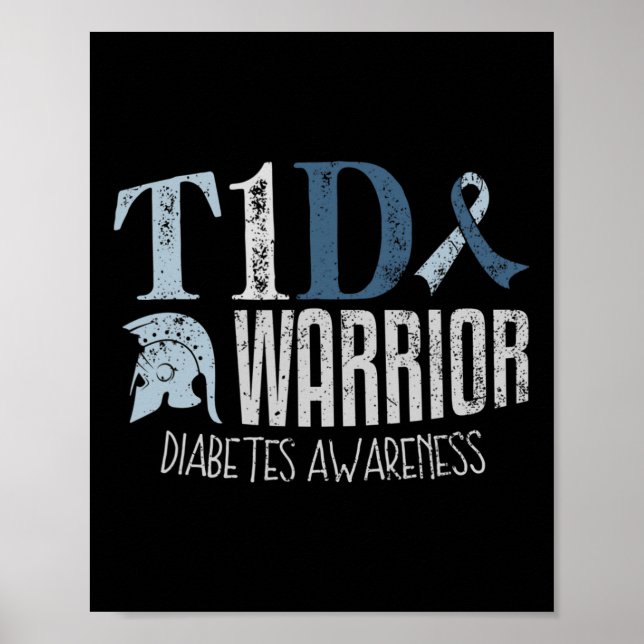 Poster Sensibilização para a diabetes Mês T1d Guerreiro 1 (Frente)