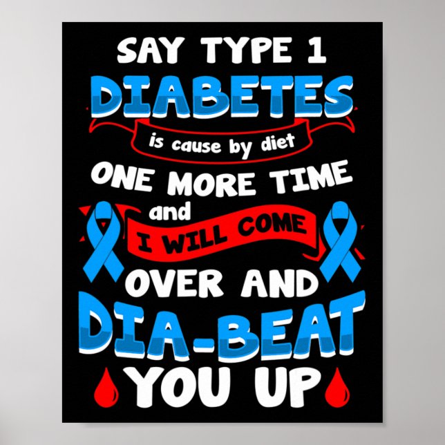Poster Sensibilização para a Diabetes Tipo 1 (Frente)