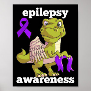 Poster Sensibilização para a Epilepsia Dinossauro Bonito 