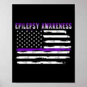 Poster Sensibilização para a Epilepsia EUA Sinalizador de