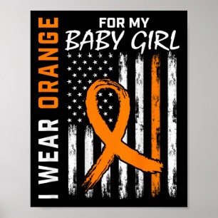 Poster Sensibilização para a Leucemia da Rapariga Laranja