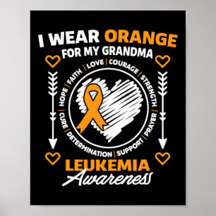 Poster Sensibilização para a Leucemia Eu Visto Laranja Pa
