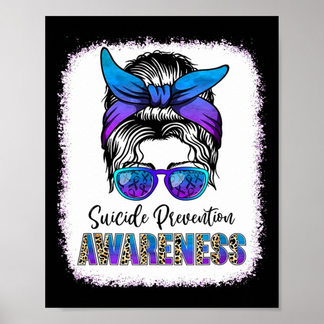 Poster Sensibilização para a prevenção do suicídio Mulher (Frente)