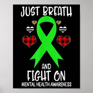Poster Sensibilização Para A Saúde Mental Apenas Respire 