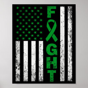 Poster Sensibilização para a Saúde Mental Bandeira Americ