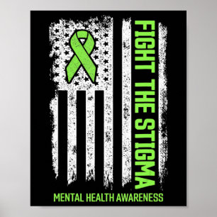 Poster Sensibilização Para A Saúde Mental Combater O Esti