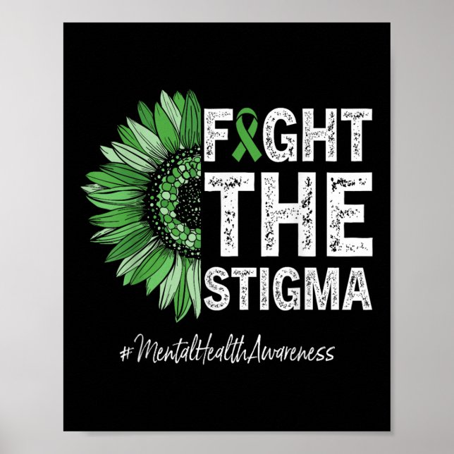 Poster Sensibilização Para A Saúde Mental Combater O Esti (Frente)