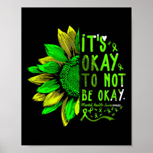Poster Sensibilização Para A Saúde Mental Girassol Está T