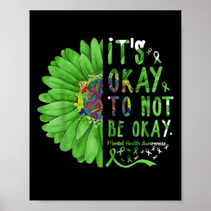 Poster Sensibilização Para A Saúde Mental Girassol Está T