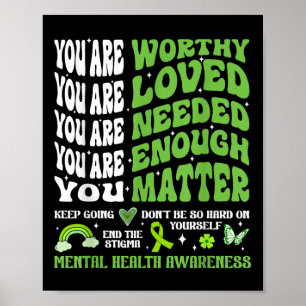 Poster Sensibilização Para A Saúde Mental S Suporte Motiv