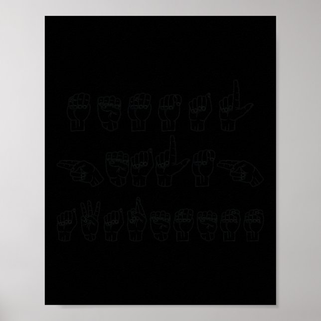 Poster Sensibilização para a saúde mental - Sinal de ASL  (Frente)