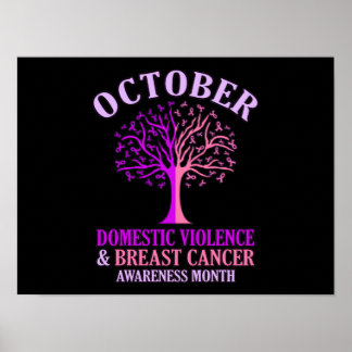 Poster Sensibilização para a violência doméstica Mês de o