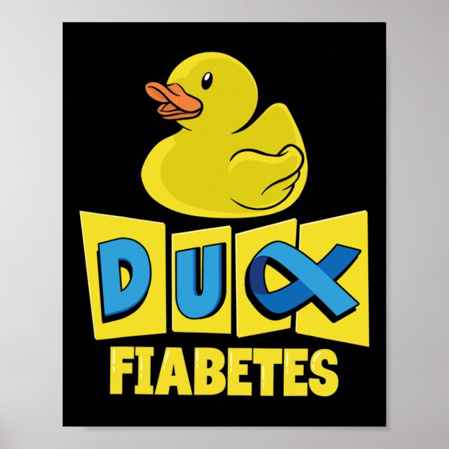Poster Sensibilização para Diabetes Diabéticos Divertidos (Frente)