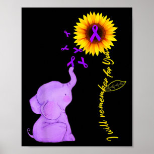 Poster Sensibilização para o Alzheimer de girassol