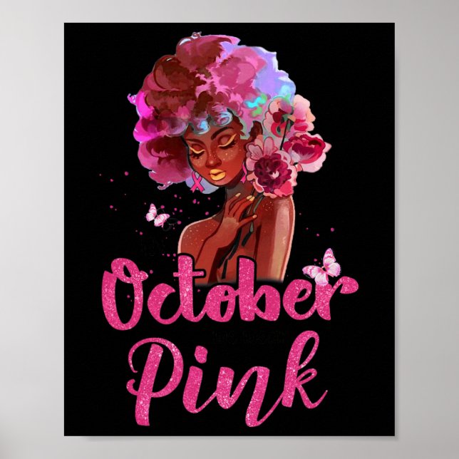 Poster Sensibilização Para O Cancer Da Mama Em Outubro Ve (Frente)