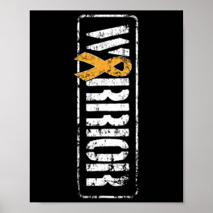 Poster Sensibilização para o cancer - Fita de Guerreiro M