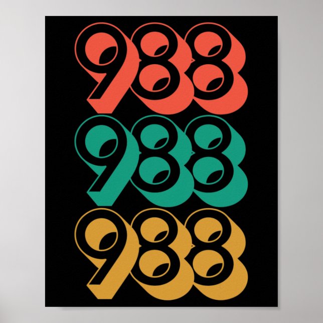 Poster Sensibilização para o Suicídio - 988 - Prevenção d (Frente)