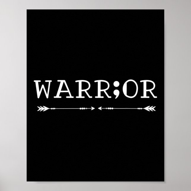 Poster Sensibilização para o suicídio de Semicolon (Frente)