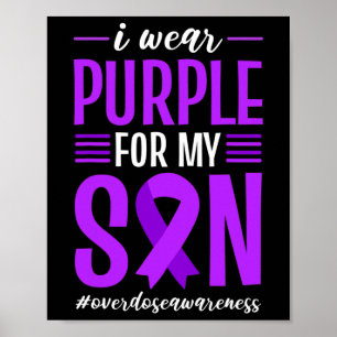 Poster Sensibilização Para Sobredosagem Eu Visto Roxo Par