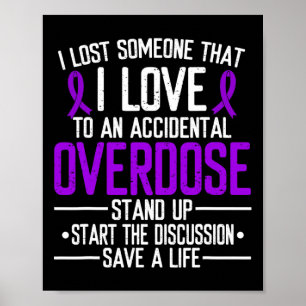 Poster Sensibilização por overdose Perdi alguém que amo a
