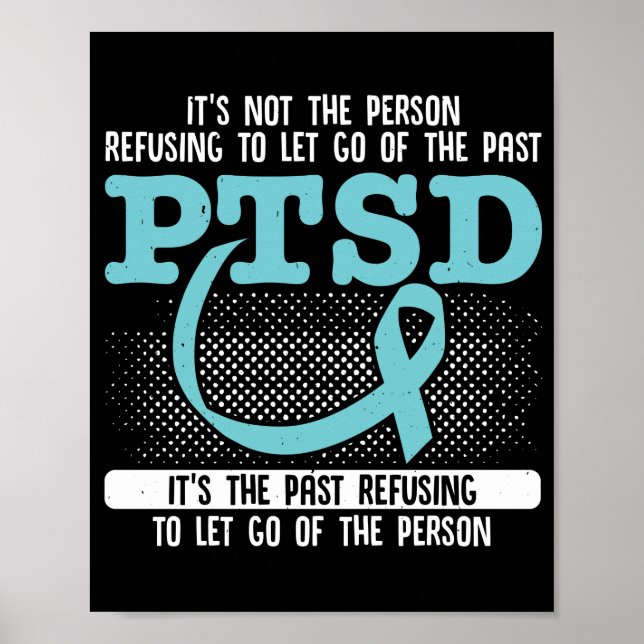 Poster Sensibilização PTSD Fita Teal (Frente)