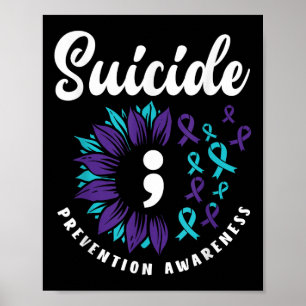 Poster Sensibilização Suicida Apoio à Prevenção do Suicíd
