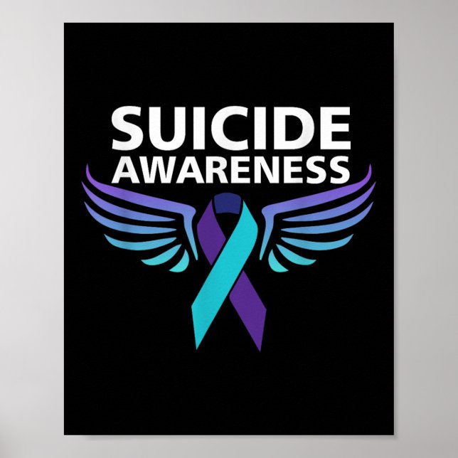 Poster Sensibilização Suicida Asas De Camisa E Suicídio D (Frente)