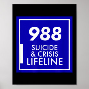Poster Sensibilização Suicida - Camisa 988 - Prevenção ao